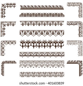 Vector ornaments frames, corners, borders