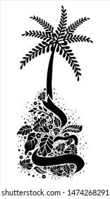 vector ornaments of a palm tree, EPS 10