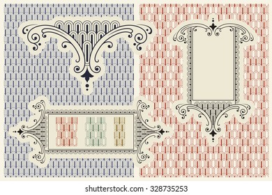 Vector ornaments. Pattern, symbol, label.