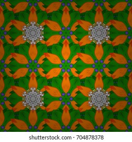 Vector ornaments. Seamless pattern with flowers. Seamless pattern can be used for wallpaper, web page background, surface textures. Ornate zentangle texture, endless pattern with abstract flowers.