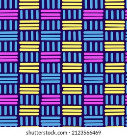 Vector ornametic dashed lines, seamless pattern. Design element for prints, backgrounds, template, web pages and textile pattern.