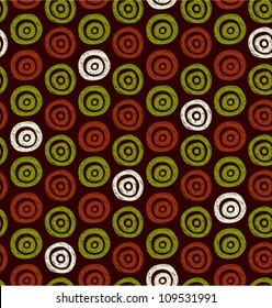 Vector ornate abstract background. Seamless ethnic hand drawn circles pattern. Can be used for wallpaper, pattern fills, web page background, surface textures