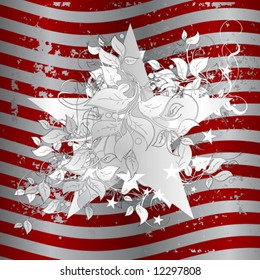 Vector ornate american star