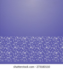 Vector ornate background with ornamental border -  gentle floral ornament