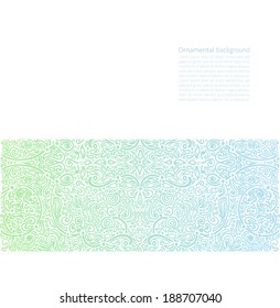 Vector ornate border background with copy space