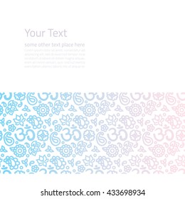 Vector ornate border boho background