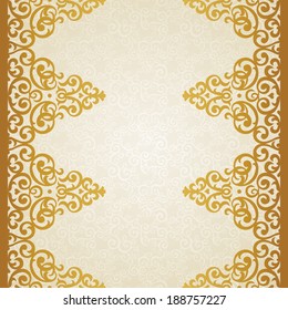 Vector Ornate Border Victorian Style Golden Stock Vector (Royalty Free ...