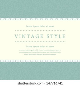 Vector ornate damask background. Perfect as invitation or announcement.
