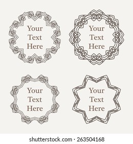 Vector ornate decorated vintage frames in Victorian style