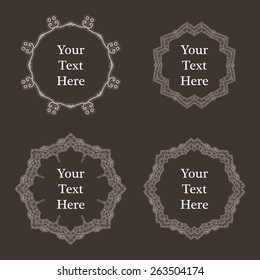 Vector ornate decorated vintage frames in Victorian style