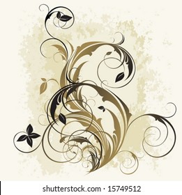 Vector ornate floral background