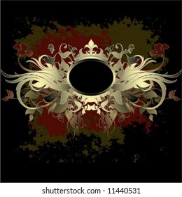 Vector ornate floral banner