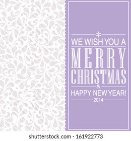 Vector ornate frame for Christmas invitation card. Perfect as invitation or announcement.