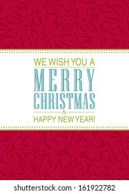 Vector ornate frame for Christmas invitation card. Perfect as invitation or announcement.