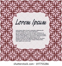 Vector ornate frame. Easy to edit. Vector illustration