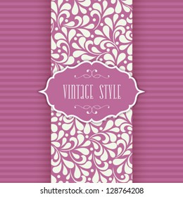 Vector ornate frame for invitation or announcement.