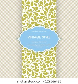 Vector ornate frame for invitation or announcement.