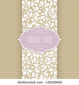 Vector ornate frame for invitation or announcement.