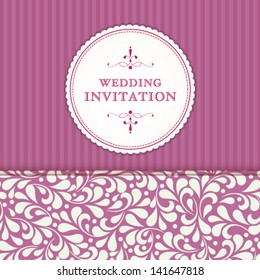 Vector ornate frame for invitation or announcement.