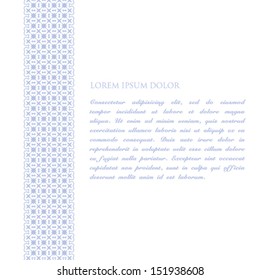 Vector ornate frame for invitation or announcement.