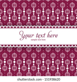 Vector ornate frame for invitation or announcement.