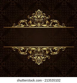 Vector ornate gold border