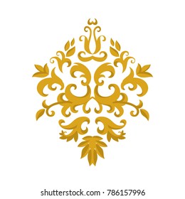 Vector Ornate gold element for design, wedding invitations and greeting cards.