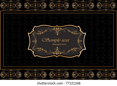 vector ornate greeting card, eps 10