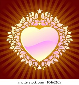 Vector ornate heart background