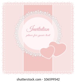 Vector ornate lace background for invitation or announcement