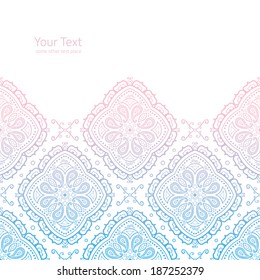 Vector ornate light background with copy space