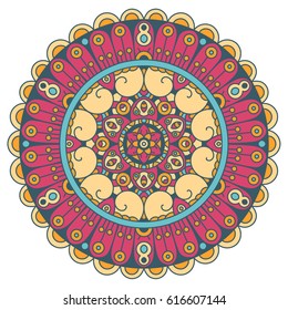 Vector Ornate Mandala. Decorative element. Hand drawn.