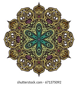 Vector Ornate Mandala. Decorative element. Hand drawn.