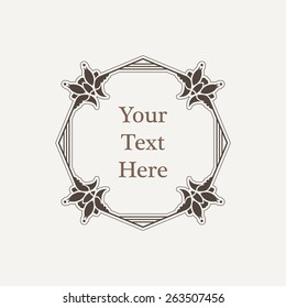 Vector ornate richly decorated vintage frame in Victorian style