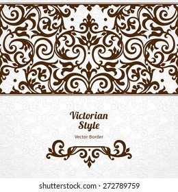 Borde impecable en estilo victoriano. Magnífico elemento para el diseño, lugar para el texto. Diseño original para invitaciones de boda, cumpleaños y tarjetas de felicitación. Decoración tradicional negra.