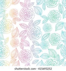 Vector Ornate seamless pattern with the stylized flowers. Seamless pattern can be used for wallpaper, pattern fills, web page background, surface textures.