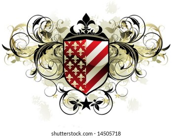 vector ornate shield