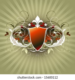 Vector ornate shield