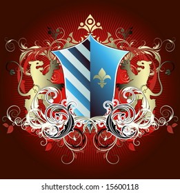 Vector ornate shield