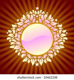 Vector ornate shield background