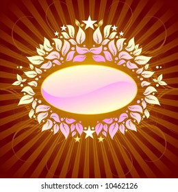 Vector ornate shield background