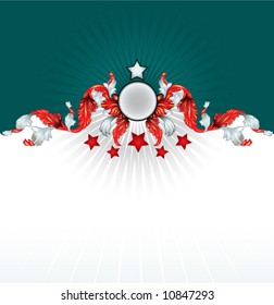 Vector ornate shield background