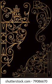 vector ornate signboards
