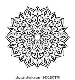 Vector ornate swirl mandala design motif