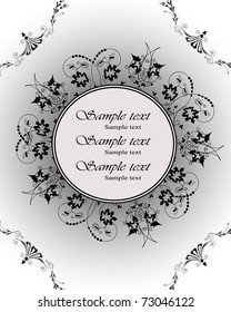 vector ornate tile greeting card with place for your text