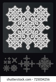Vector ornate vikings pattern and parts of this pattern.