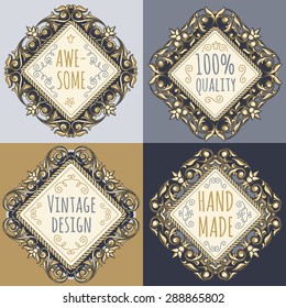 Vector ornate vintage emblem