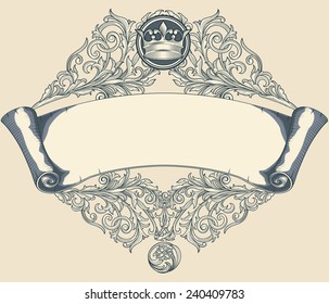 Vector ornate vintage scroll
