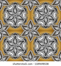 Vector ornate zentangle texture, endless pattern with abstract flowers. Ornamental pattern can be used for wallpaper, web page background, surface textures. Ornamental pattern with flowers.
