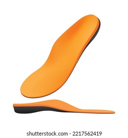 Vector Orthotic insole icon in the style of a flat lay from Orthotic goods icon set. For stores advertising and app stores with Orthotic goods, pharmacies and medical institutions.